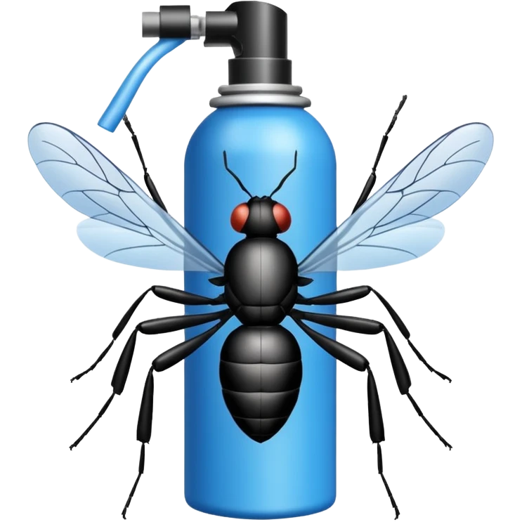 Emoji de OFF o repelente contra insectos en formato aerosol como un desodorane emoji