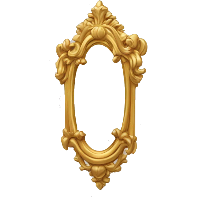 beautiful golden mirror with intriquite details emoji