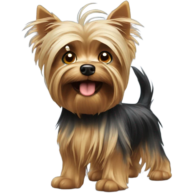 Crazy Yorkshire terrier emoji