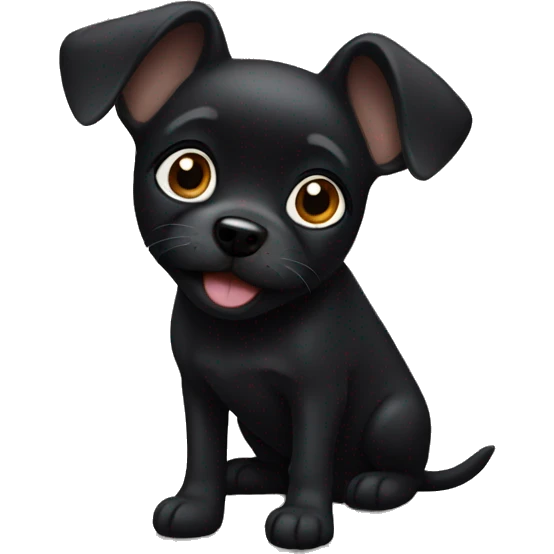 Black little dog emoji