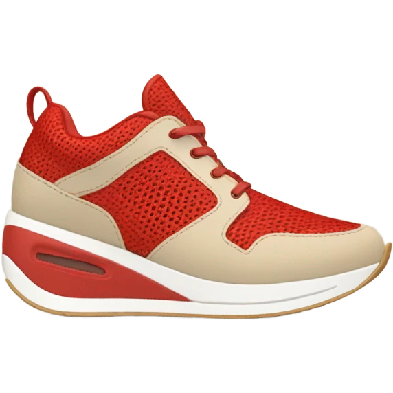 red and beige sneakers emoji