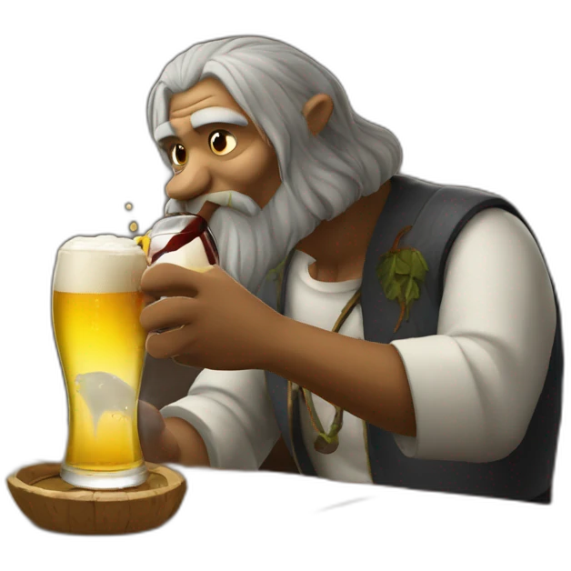 dath vasor drinking beer emoji