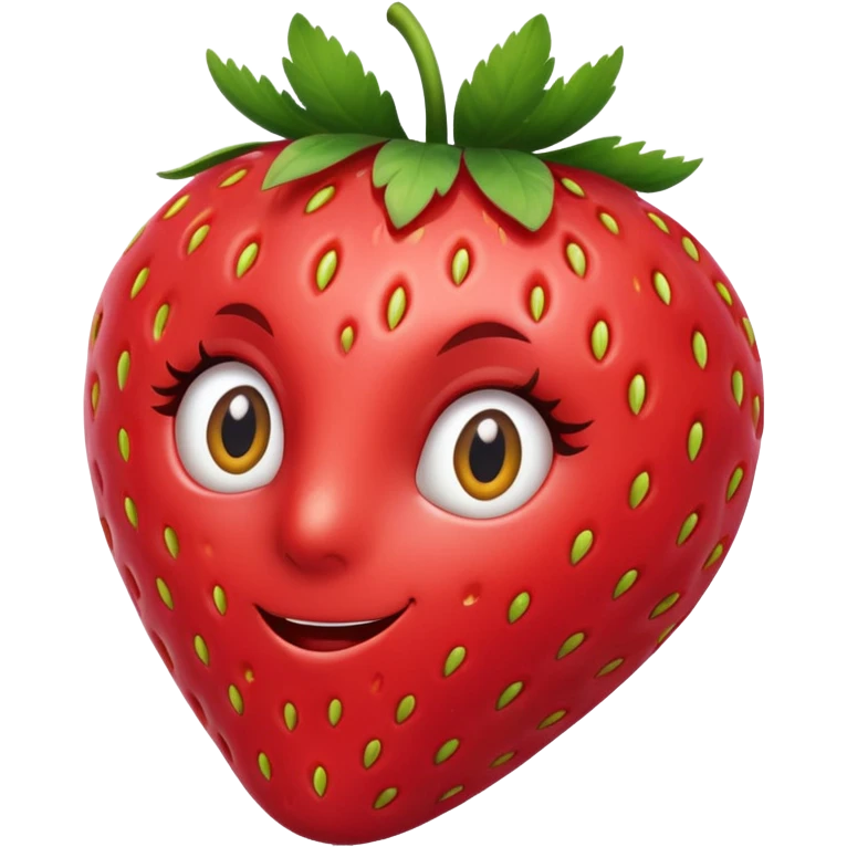 Strawbary elephant red real eye emoji