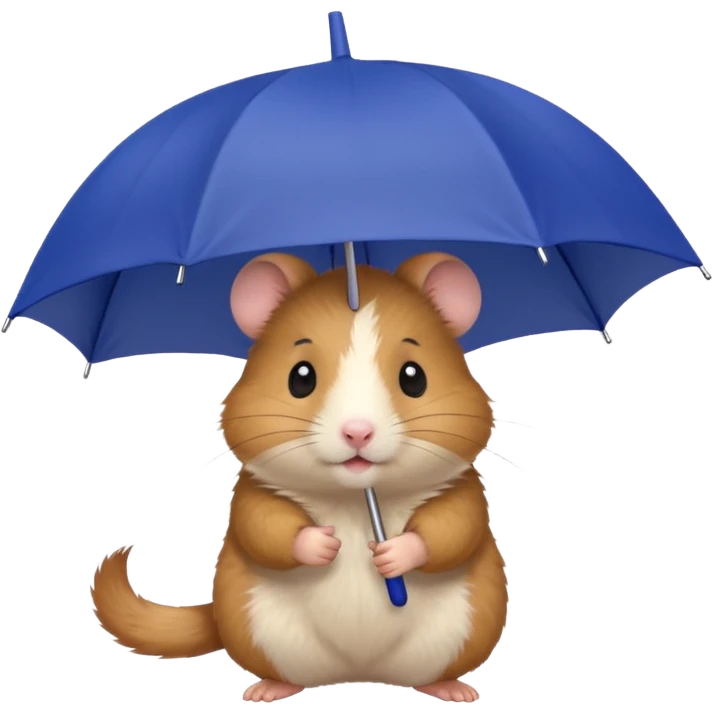hamster holding an umbrella emoji