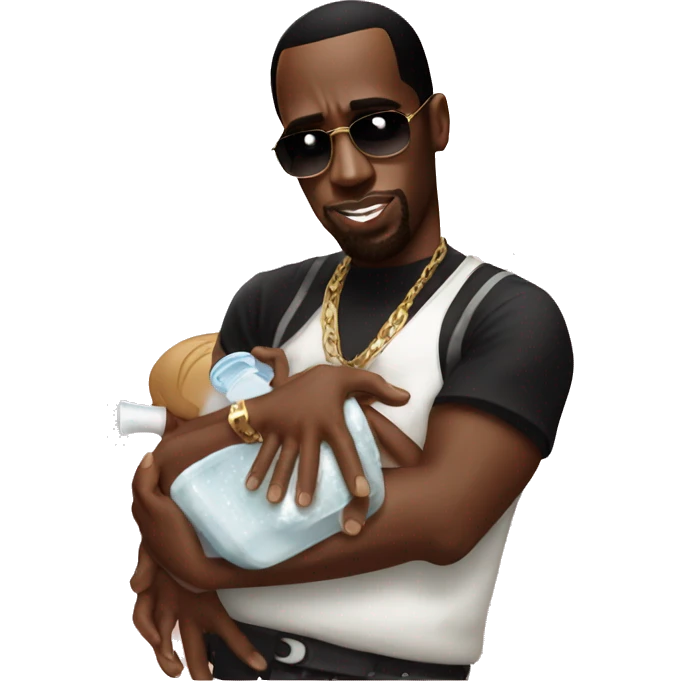 P diddy holding baby oil emoji