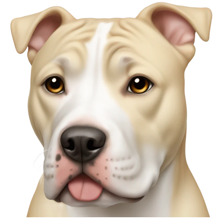 White and cream Amstaff  emoji