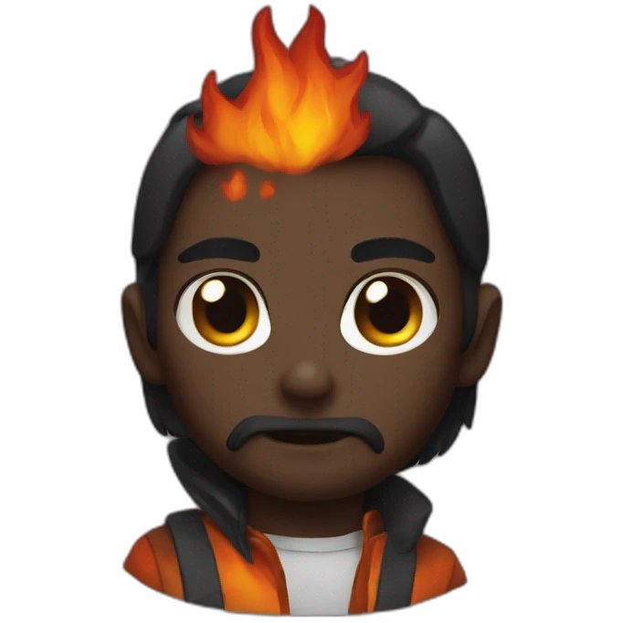 Dark fiery emoji
