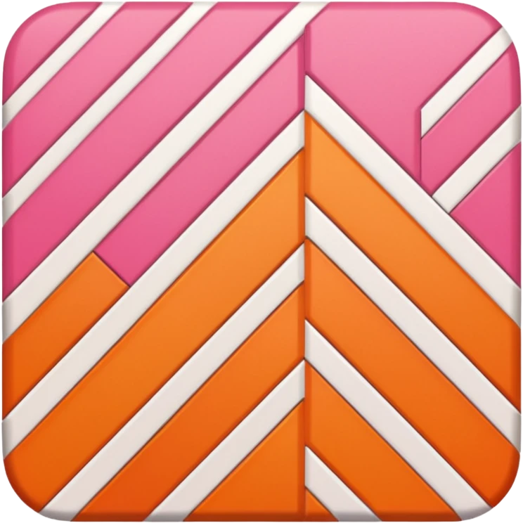 Pinkorangewhite wakuku emoji