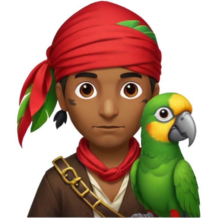 pirate and parrot emoji