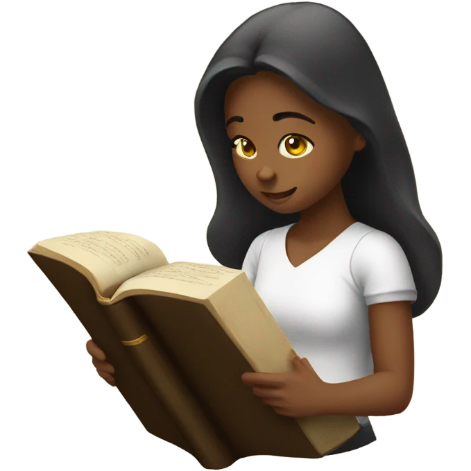 Girl studying the bible  emoji