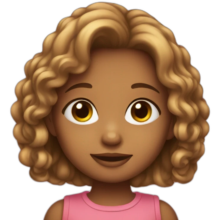 a cute little girl emoji