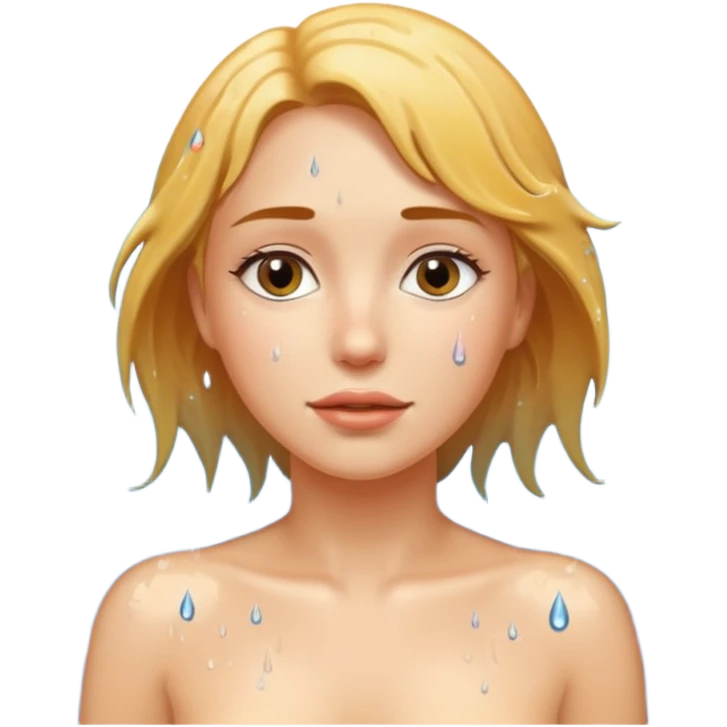Woman in shower naked emoji