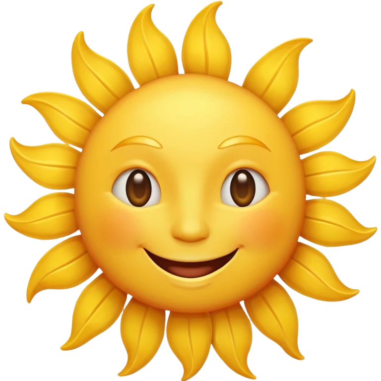smiling sun emoji, simple and cheerful emoji