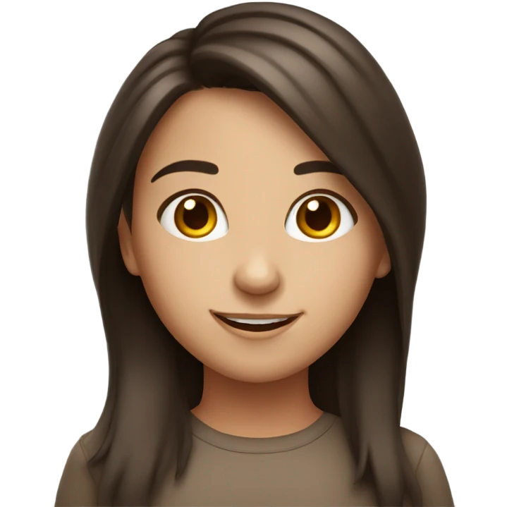 The brunette girl is cute emoji
