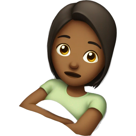Girl sick in bed emoji