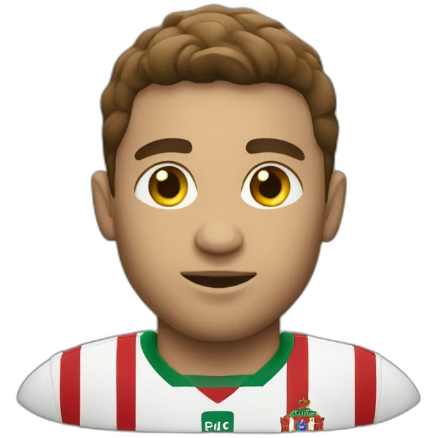 portugal white football player emoji