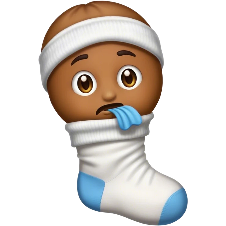 an emoji who smell a sock emoji