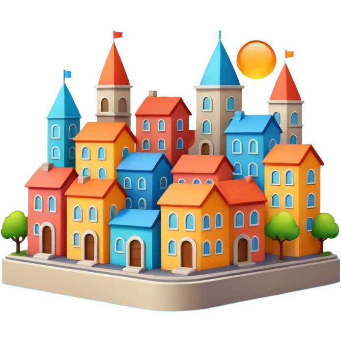 little city and small home emoji