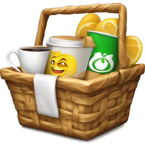 Gift basket tea coffee emoji