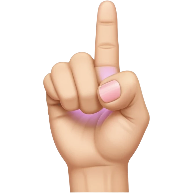 The back side of a fist with only the pinky up emoji