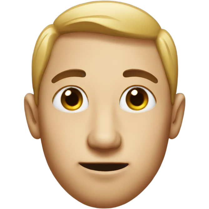 Guy with sugar on his nose emoji