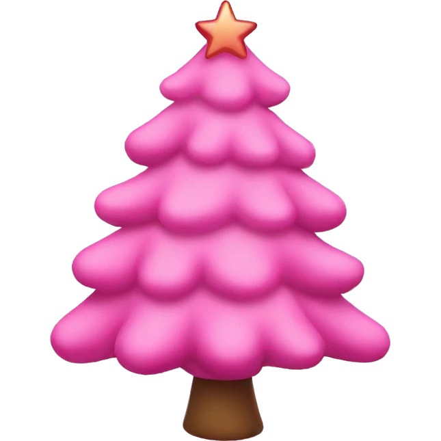 Pink Christmas tree emoji