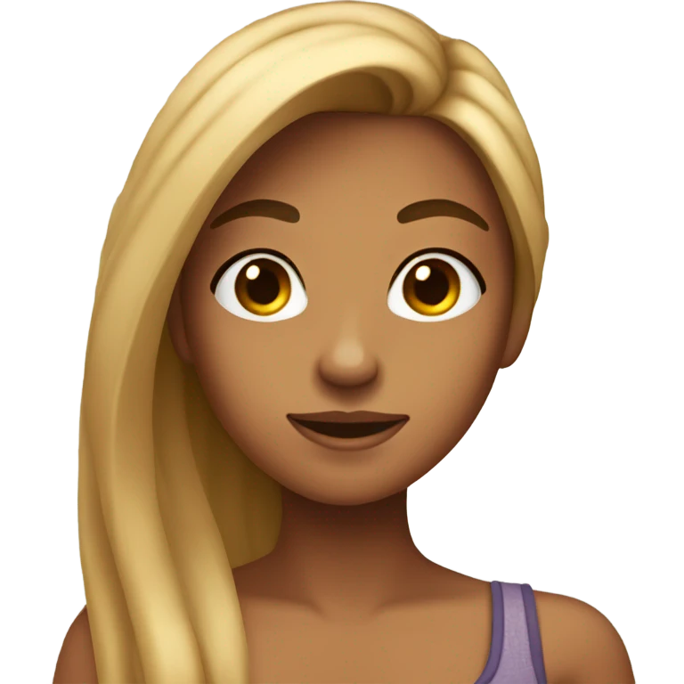 Girl with tan skin taking a selfie full body emoji