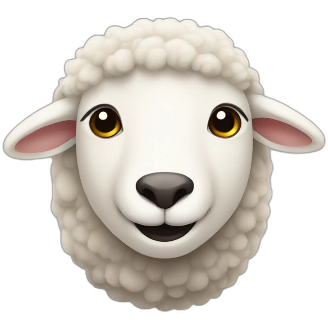 Sheep with humain face emoji