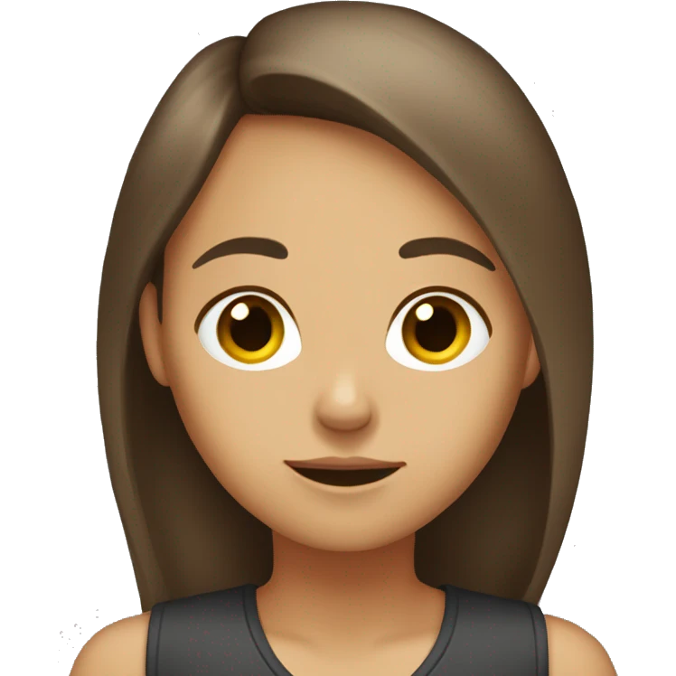 I dont know confuse glassed brown hair girl emoji