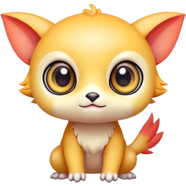 Cute kawaii chibi Fakémon-creature emoji