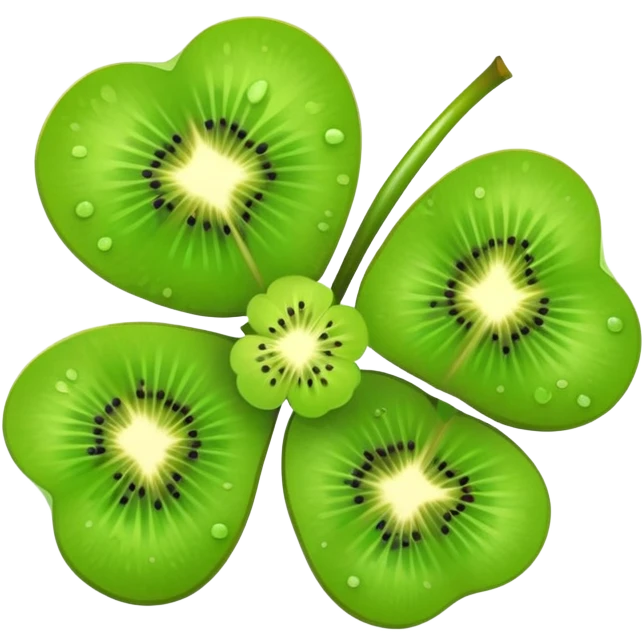 fourleaf clover kiwii emoji