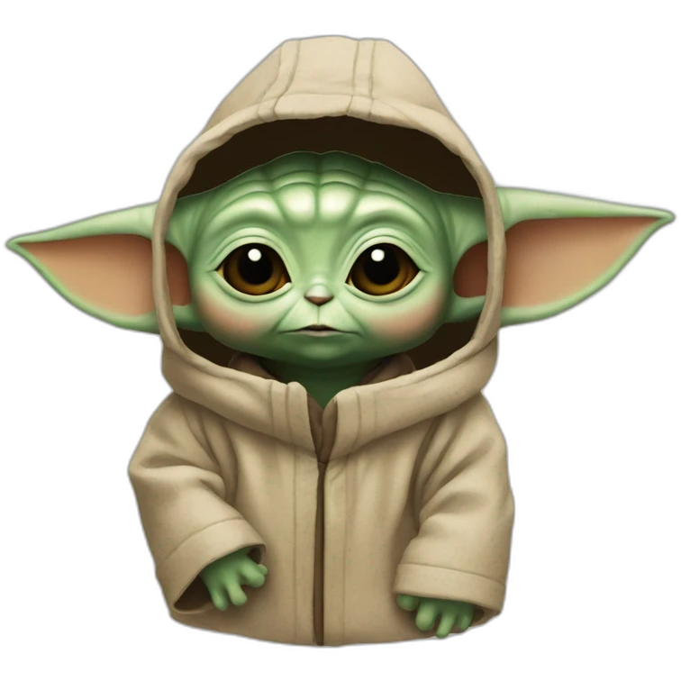 Baby Yoda with beskar emoji