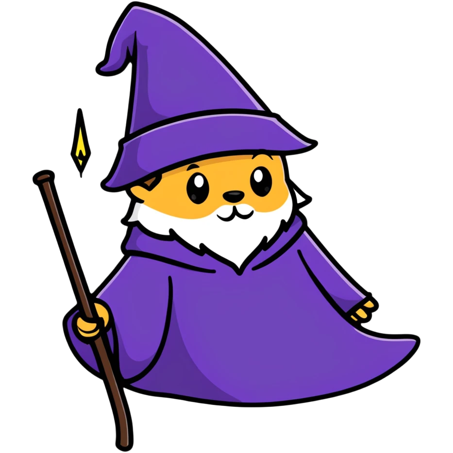 wizard hat and wand emoji