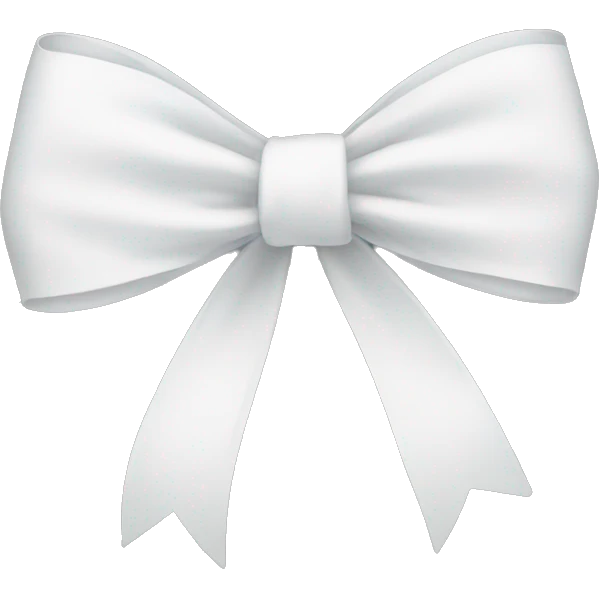 white bow ribbon emoji