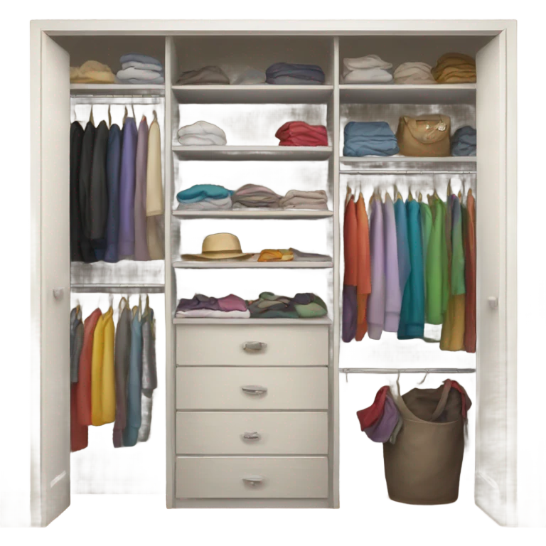 Large closet filled with clothes  emoji