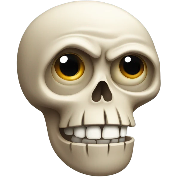 Confused skull emoji