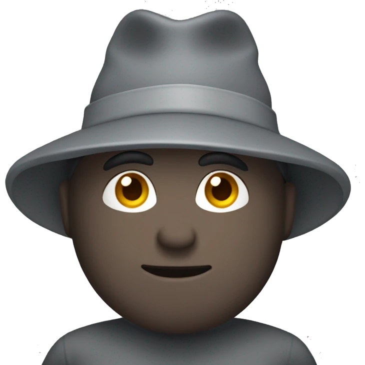 Person wearing a grey hat emoji
