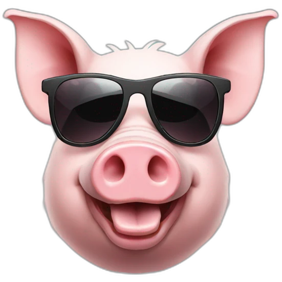 Cool Pig with sunglasses emoji
