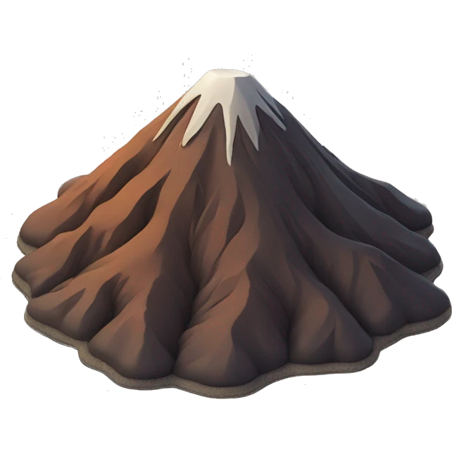 calm volcano, relief emoji