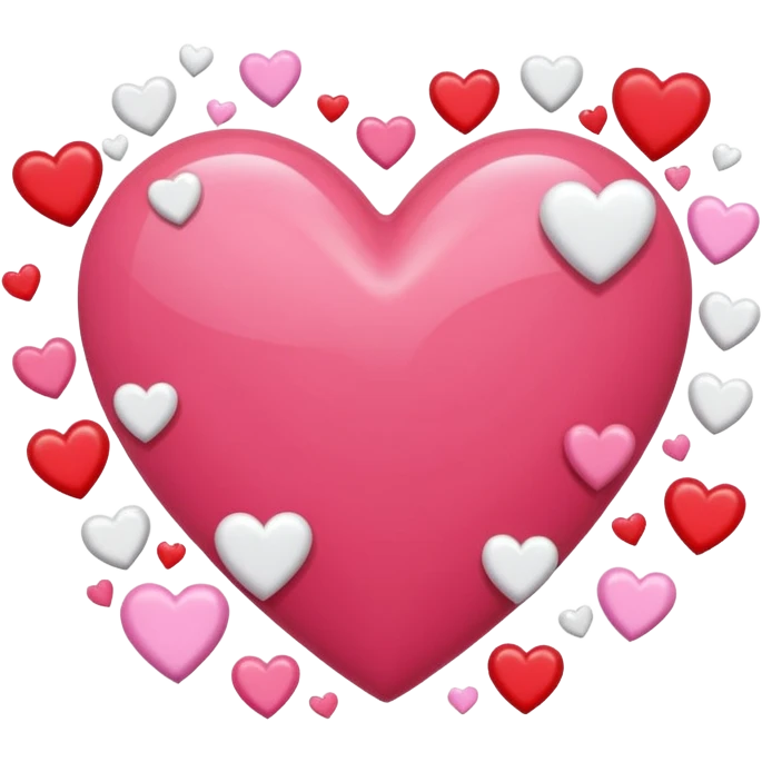 The flash surrounded with love hearts emoji