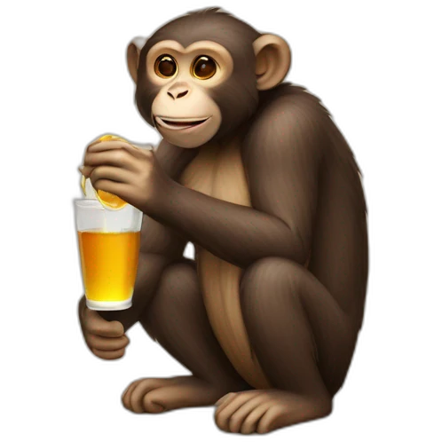 monkey drinking bear emoji