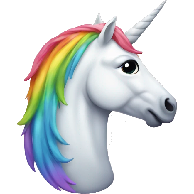Unicorn rainbow emoji