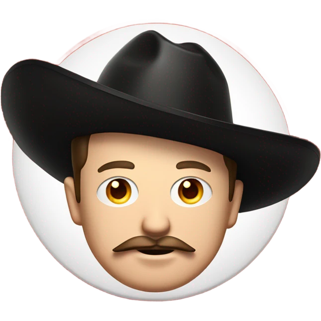 Elon musk with big mustache and black sombrero mexican hat and Tesla logo red shirt Tesla symbol coin emoji