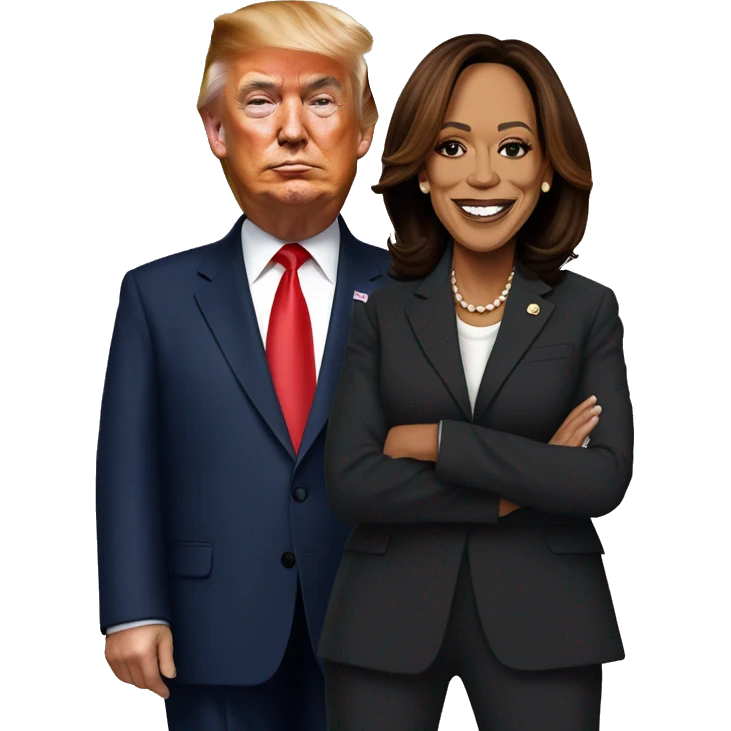 donald trump and kamala harris emoji