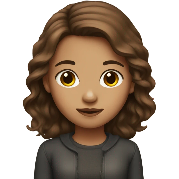 brown hair girl emoji