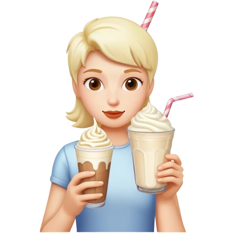 Me drinking shake emoji