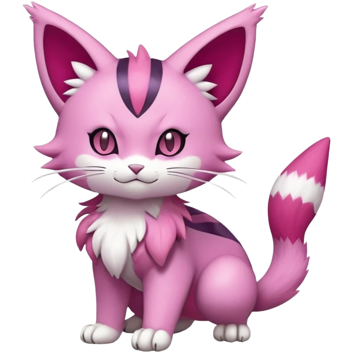 Liepard-Skitty-Delcatty-Pokémon-Fakémon-hybrid-creature (full body) emoji