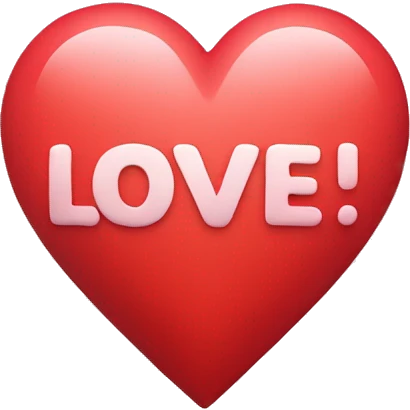 Heart with word “Love” in it emoji