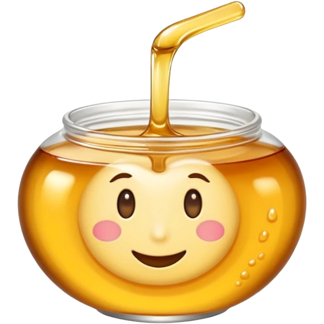 small swirl of pale golden syrup, glossy and thick, no jar or extras, soft lighting, subtle shadows, emoji scale emoji