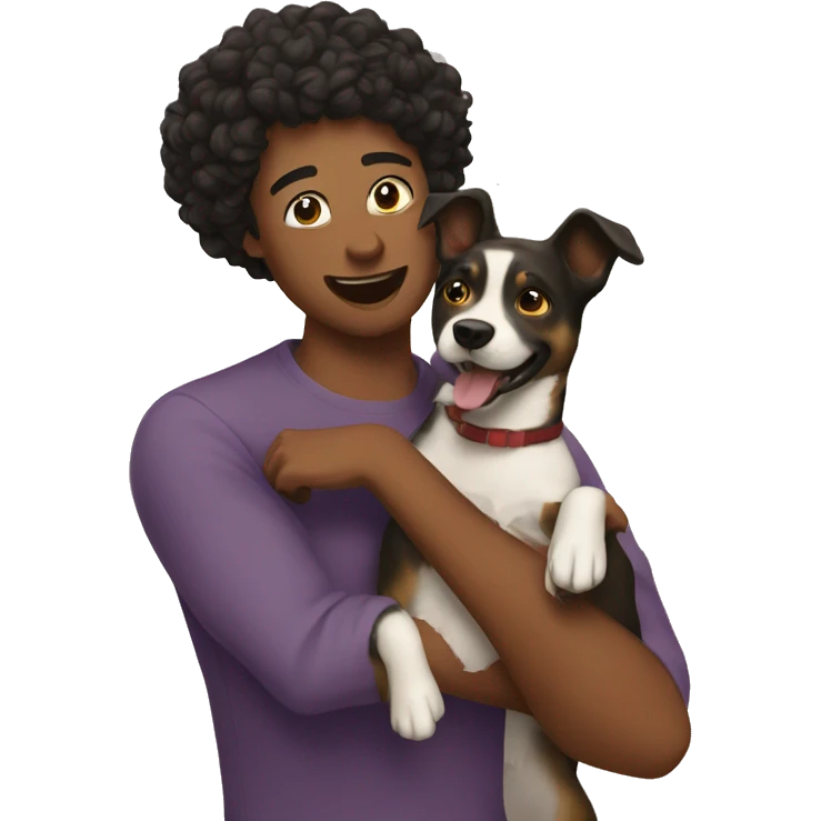 Me and my dog playing emoji